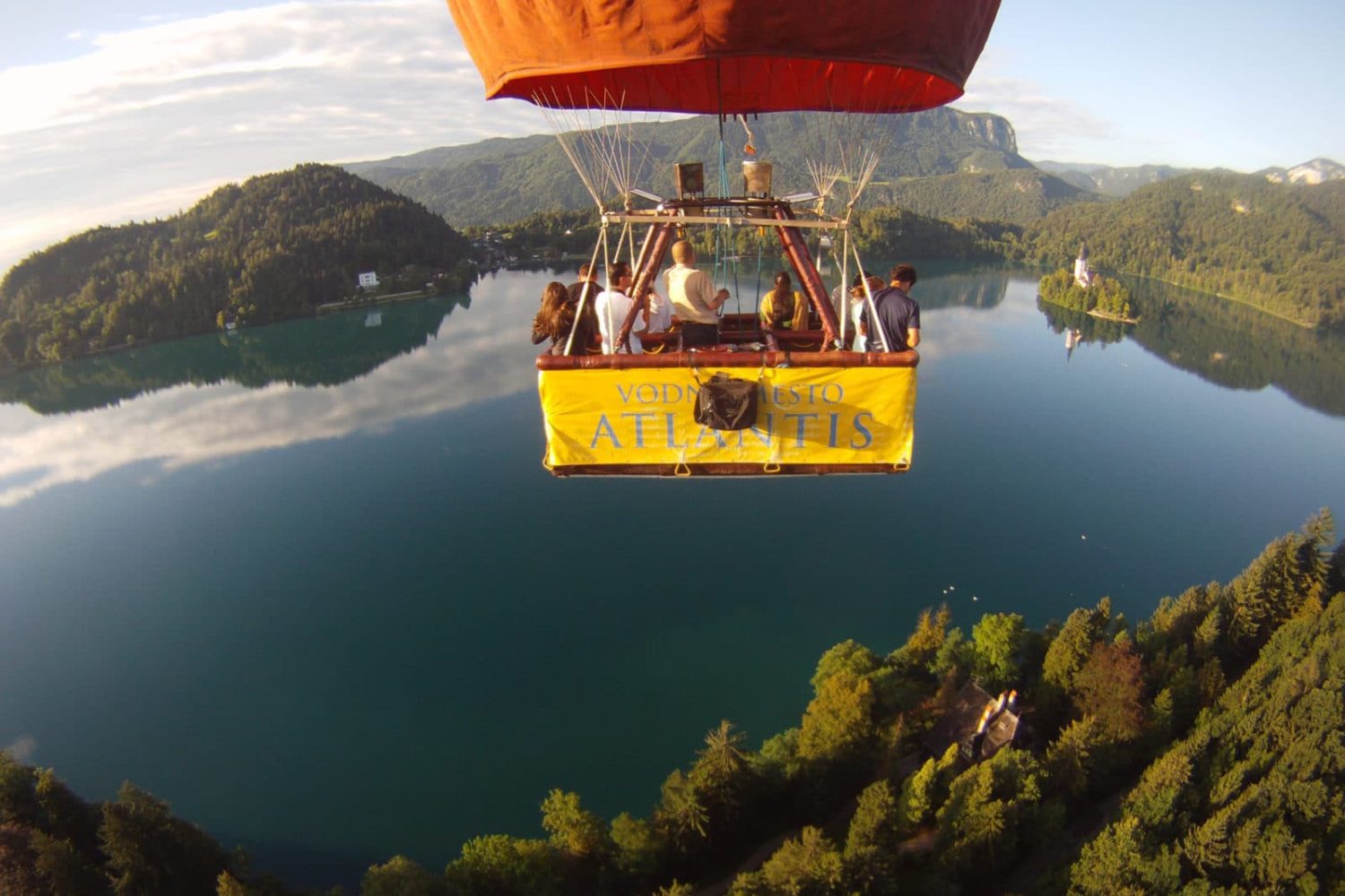 Balloon flight in Bled lake