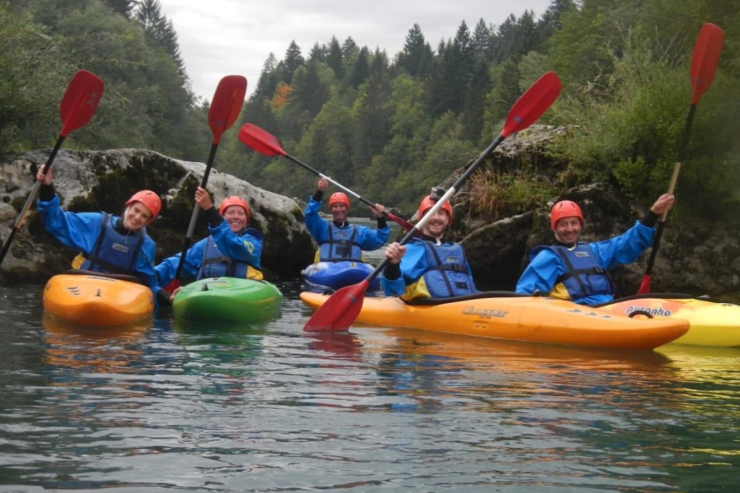Kayaking from lake Bled