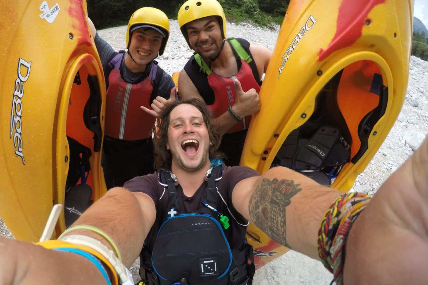 Kayak on Soča river