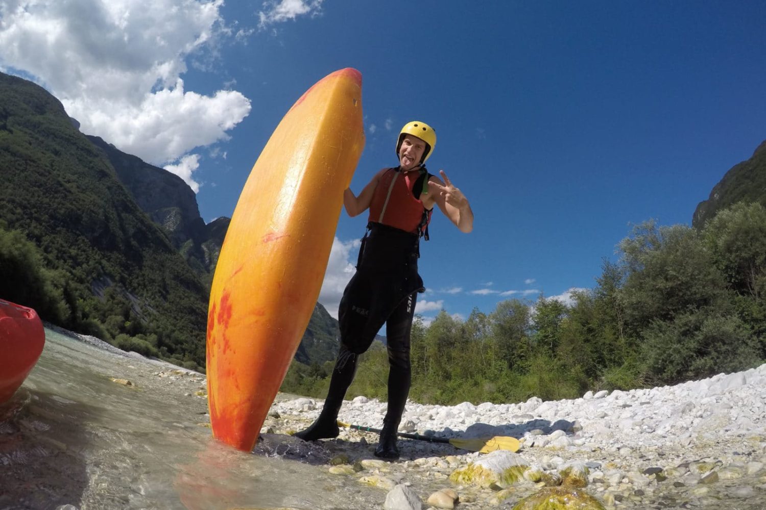 Kayaking in Soča valley